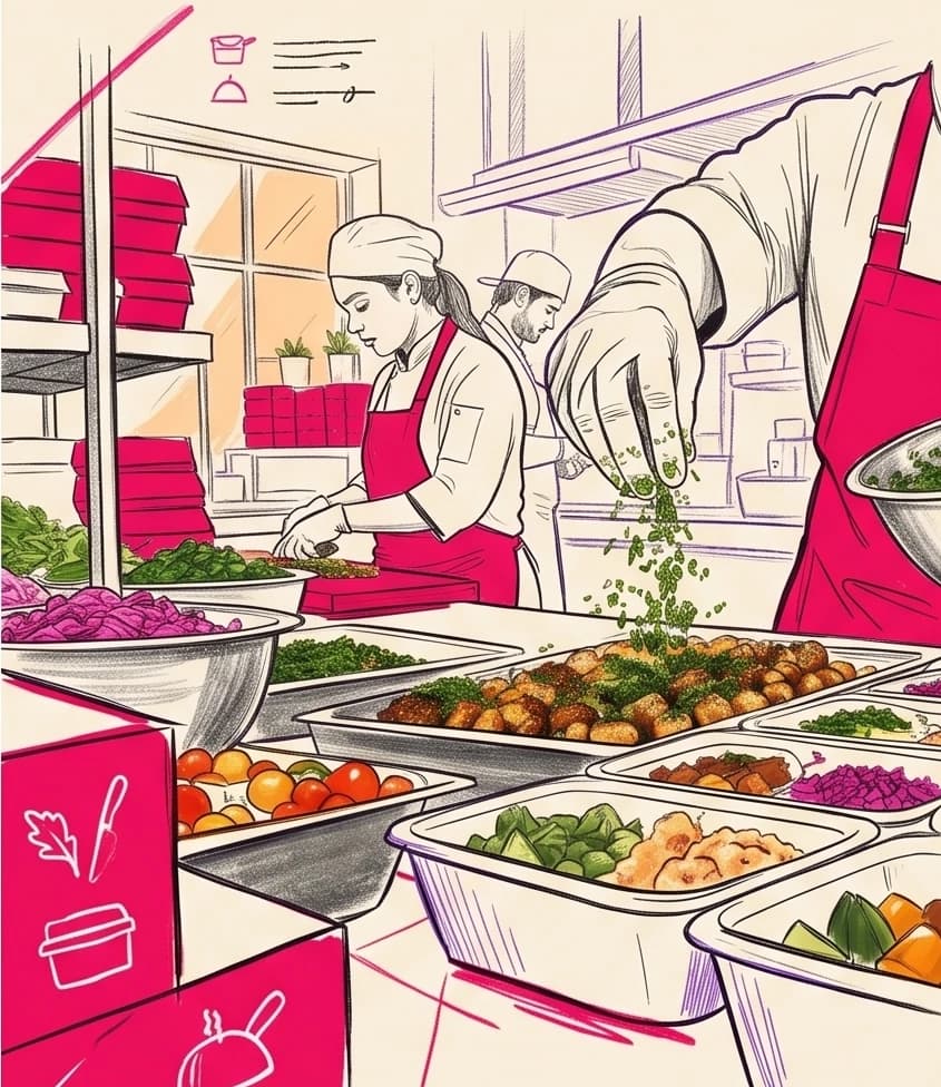 Get Metis kitchen team preparing fresh ingredients with culinary precision